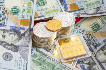 background money 100 dollars bills inflation savings theme 