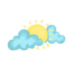 Cloud and sun sky love yellow blue