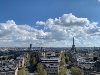 Obraz premium View of Paris from the Arc de Triomphe