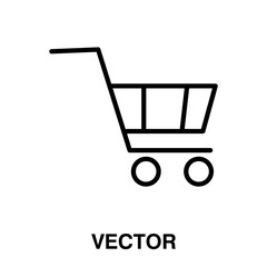 shopping cart trolley icon vector illustration on white background..eps