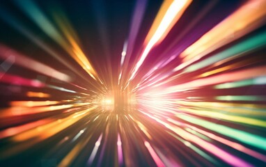 Dazzling Rainbow Spectrum: Mesmerizing Anamorphic Lens Flare Wallpaper in 8K, Dark Palette, Tightly Cropped Compositions, Cross-Processed Elegance, Generative AI