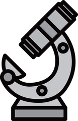 ミニカラー医療アイコン 顕微鏡
