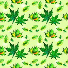 seamless pattern with leaves