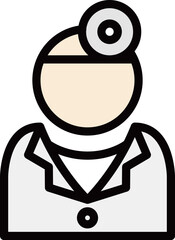 ミニカラー医療アイコン 医者
