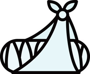 ミニカラー医療アイコン 骨折(腕)
