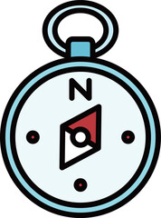 ミニカラーキャンプアイコン 方位磁針