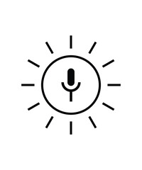 microphone icon, vector best flat icon.