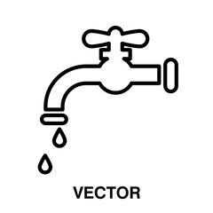 water tap icon vector illustration logo template illustration on white background.