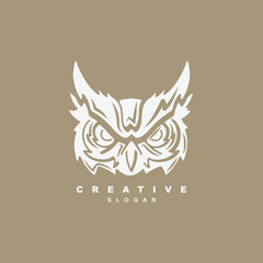 Night bird owl wisdom logo design for your brand or business
