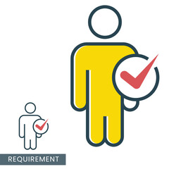 requirement or check list icon for apps or websites