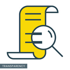 Transparency icon for apps or web