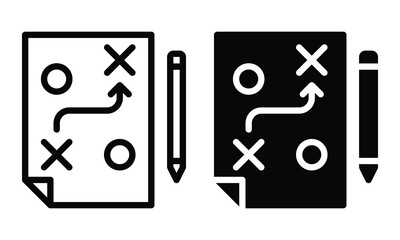 Strategy icon with outline and glyph style.