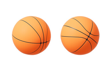 Fototapeta premium Basketball isolated on white background, 3d rendering.