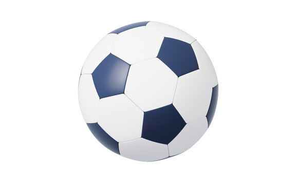 Football isolated on white background, 3d rendering.
