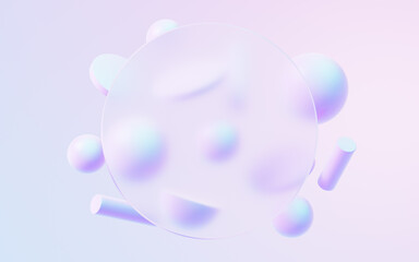 Abstract geometry shapes background, 3d rendering.