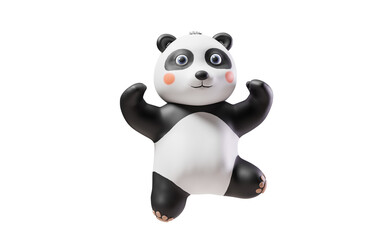 Panda with cartoon style, 3d rendering. © Vink Fan