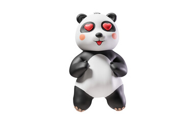 Panda with cartoon style, 3d rendering. © Vink Fan