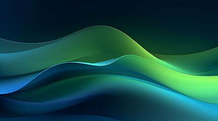 Abstract Dark Green and blue liquid Wave Background. Generative AI