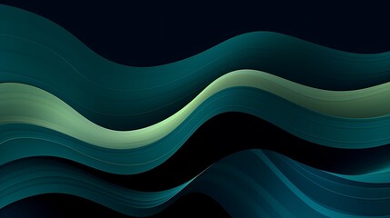 Abstract Dark Green and blue liquid Wave Background. Generative AI