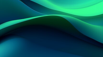 Abstract Dark Green and blue liquid Wave Background. Generative AI