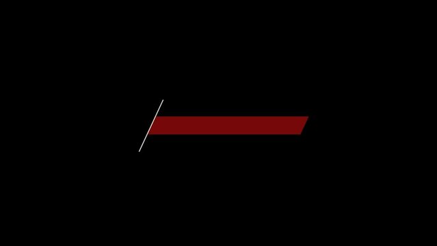 Red line element blank subtitle background animation, alpha channel