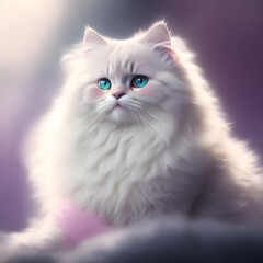 portrait of a cat, generative AI illustration