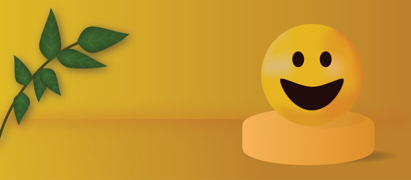 Vector smiley emoji banner