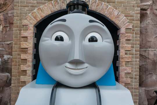 Gordon, express train of Sodor, at Thomas land in Fuji Q Highland