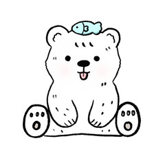 kawaii white bear icon