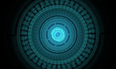Abstract sci fi blue circle light power energy technology futuristic design modern creative background vector