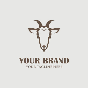 Goat head logo vector