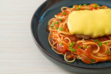 Spaghetti Tomato Sauce with Hamburg and Cheese