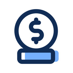 coin filled line icon