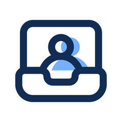 online meeting filled line icon