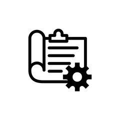 Report stage icon in trendy line style design. Vector graphic illustration. Report stage symbol for website, logo, app and interface design.