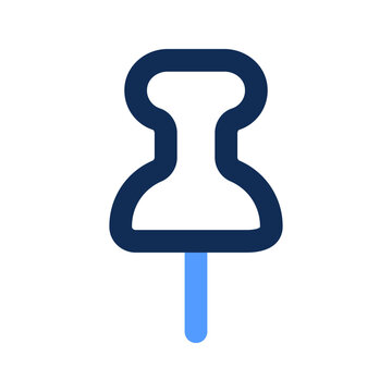 recommend clip art: push pin outline color icon