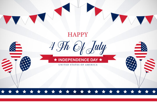 Vector illustration background for American 4th of July celebration