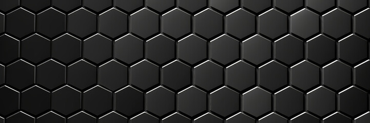 A carbon fiber hexagon mesh background texture. Created with Generative AI technology