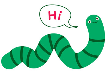 cartoon, animal, cute, worm, character, funny