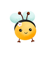 Obraz premium Cute honey bee