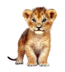 Fototapeta na wymiar ライオン, 子ライオン, 赤ちゃん, 哺乳類, lion, lion cub, baby, mammal, Generative AI