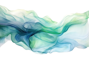 an ethereal blend of sky blue and mint green abstract blooming shape, isolated on a transparent background, generative ai - obrazy, fototapety, plakaty