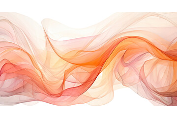 an ethereal blend of tangerine and blush pink abstract blooming shape, isolated on a transparent background, generative ai