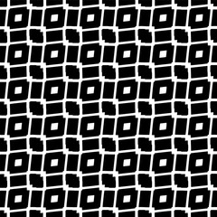  Background with abstract shapes. Black and white texture. Seamless monochrome repeating pattern  for decor, fabric, cloth. 