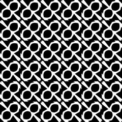  Background with abstract shapes. Black and white texture. Seamless monochrome repeating pattern  for decor, fabric, cloth. 