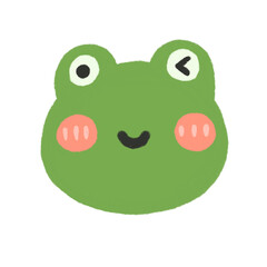 animal cartoon frog kawaii style