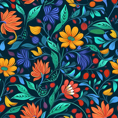 seamless pattern with flowers