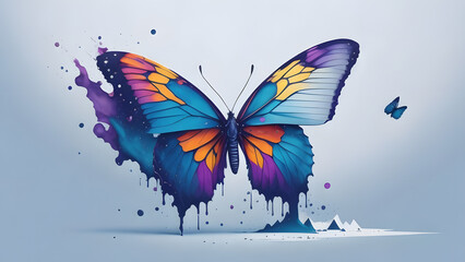 Colorful butterfly, Generative AI