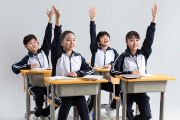 Students learning in classroom