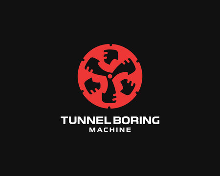 Tunnel boring machine logo design